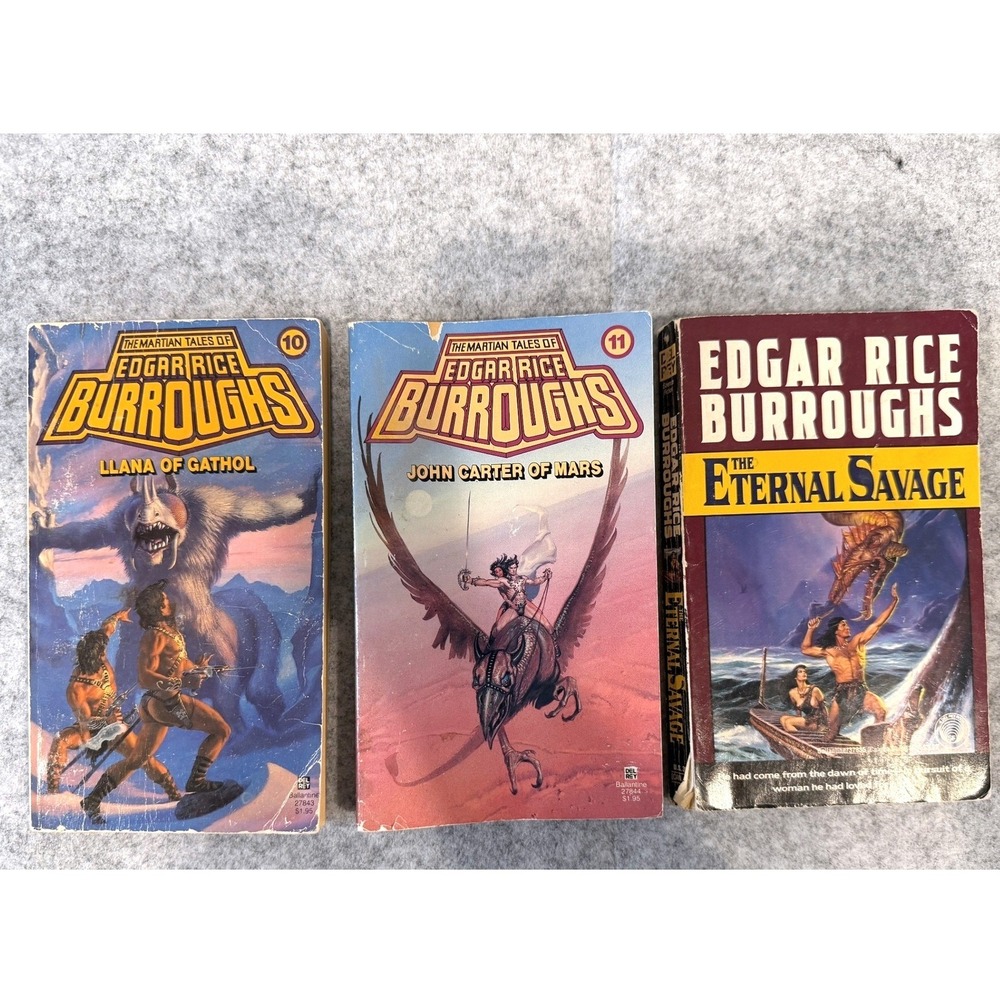 3x The Martian Tales #10, 11 + Eternal Savage - Edgar Rice Burroughs Paperback